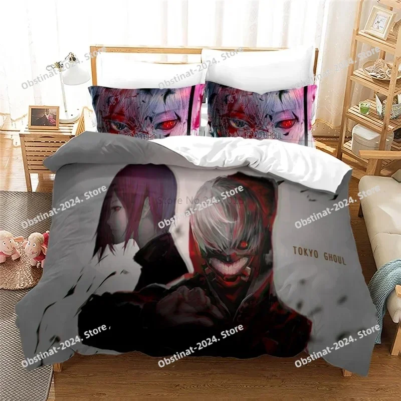 

Tokyo Ghoul Anime Pattern 3D with Pillowcase Bedding set Printed Duvet Cover Pillowcase Single Double Queen Super King Size Sets