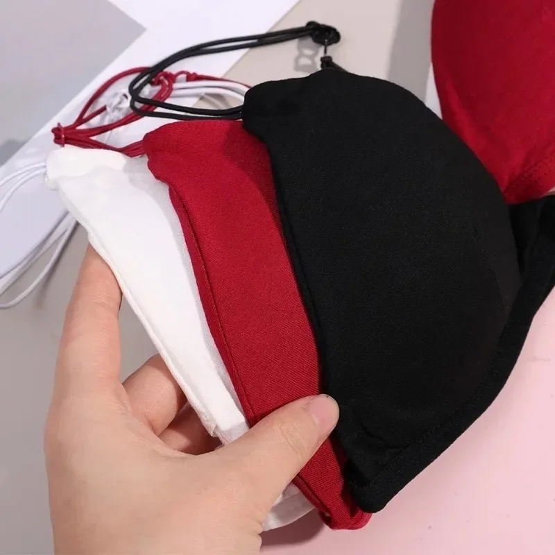 Summer Sexy Bra Women Girls Solid Color Elegant Seamless Underwear Outdoor Sports Cotton Front Buckle Tops Fashion Accessories