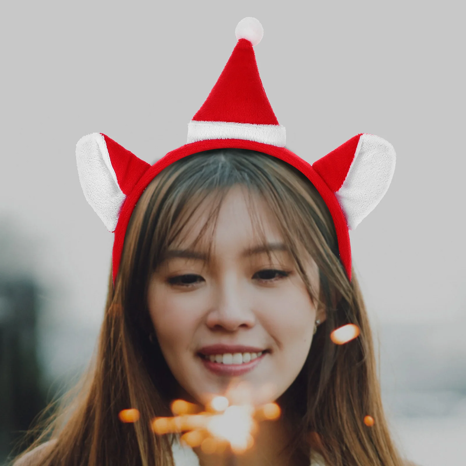 

Cat Ears Headband Cute Christmas Hat Holiday Party Headpiece Animal Headband Adults Cosplay Festive Hair Accessories