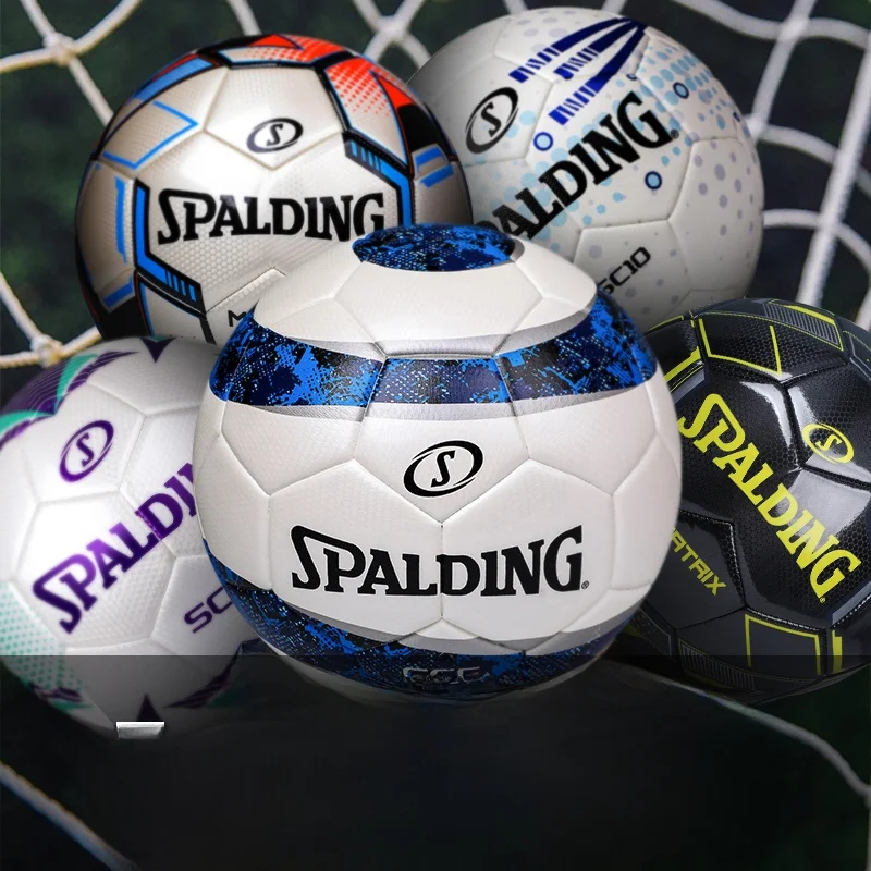 Bola de Futebol Spalding Tamanho 5, Material PU Padrão, Resistente ao Desgaste, para Als do Ensino Fundamental e Treinamen...