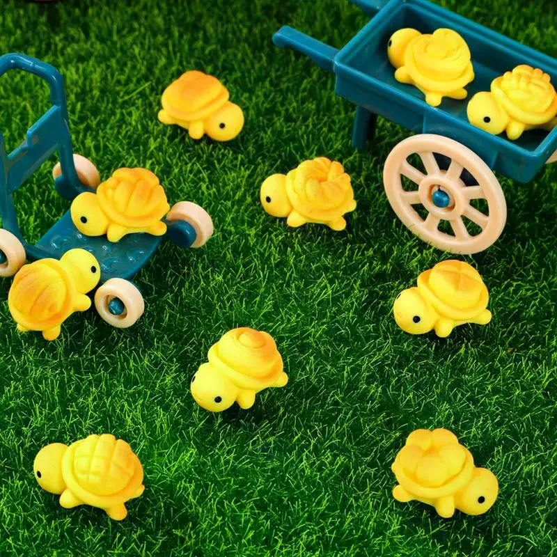 /PFU/10pcs Miniature Landscape Resin Luminous Bread Turtles Ornaments Garden Mini Decorations Home Office Desks Turtles Gifts