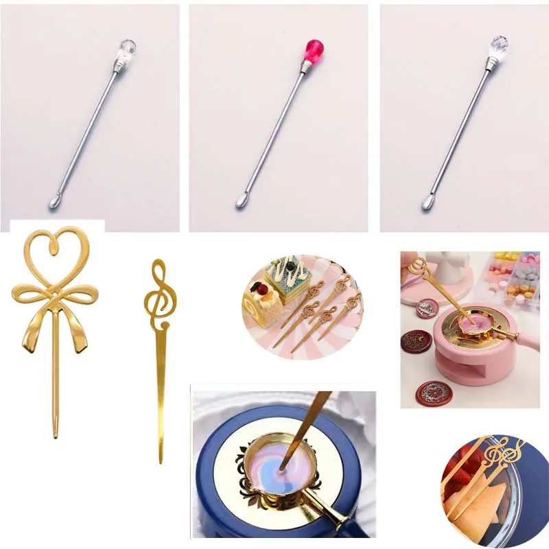 Wax Seal Scraper Stir Wax Lacquer Epoxy Resin Mixing Cleaning Spoon Multifunctional Powder Dip Sealing Wax Making Tools