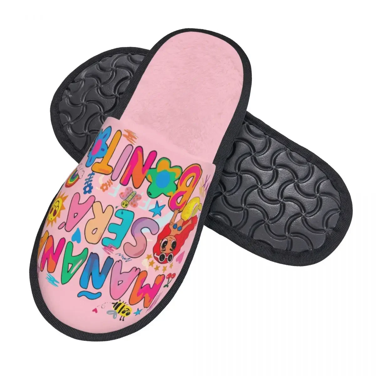 Custom Colombian Singer Manana Sera Bonito Logo Comfy Scuff Memory Foam Slippers Women Karol G Bedroom House Shoes