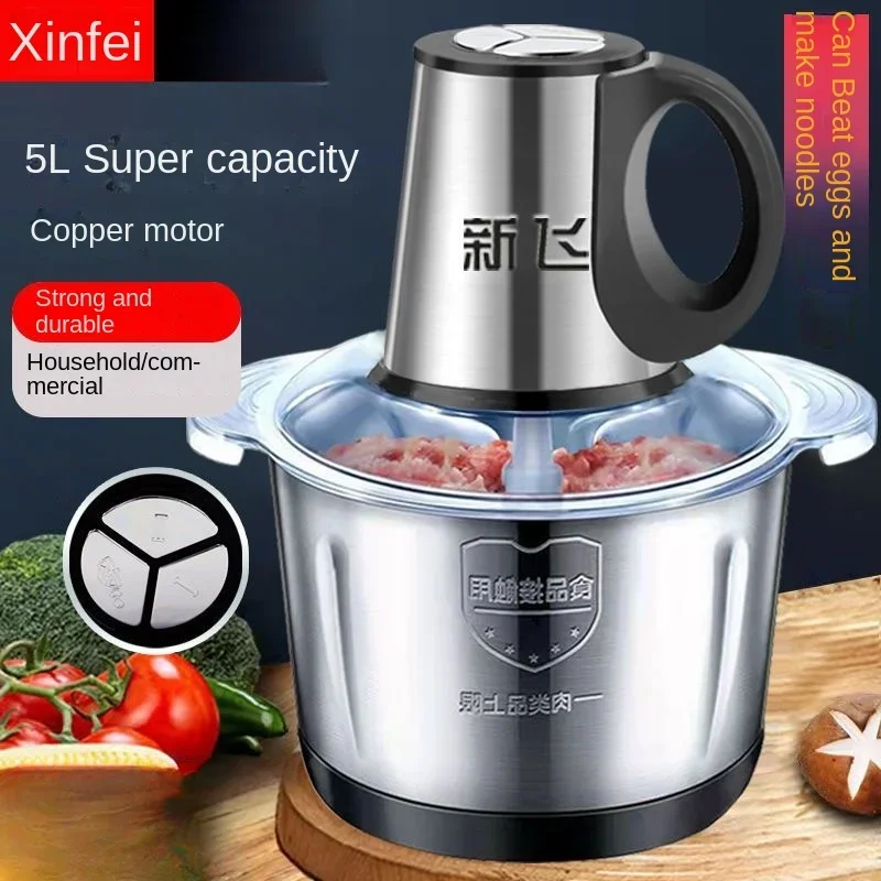 Xinfei-Máquina Multifuncional Elétrica De Macarrão, Triturador De Vegetais E Máquina De Cozinhar, Moedor De Carne, Totalmente Automático, 220V