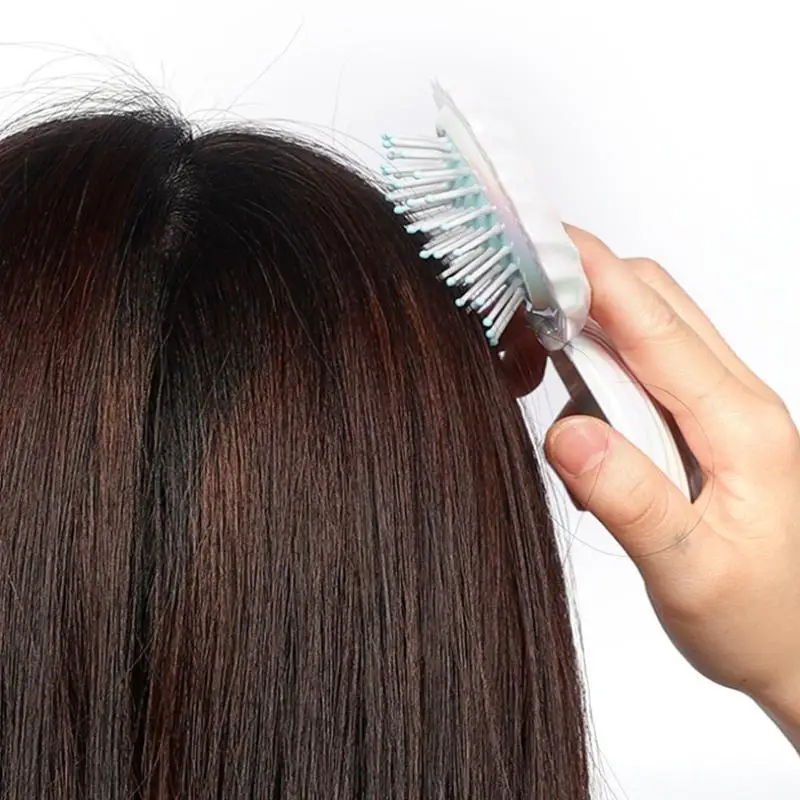 /Vly/Folding Comb Airbag Hair Brush With Mirror Anti-static Comb Multifunctional Practical Plastic Hair Brushes & Combs Shells