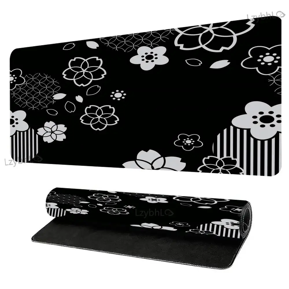 لوحة ماوس فنية ملونة على شكل زهور كبيرة للألعاب لوحة ماوس كمبيوتر مكتبية مضادة للانزلاق قاعدة مطاطية ممتدة ملحقات ألعاب حصيرة مكتبية