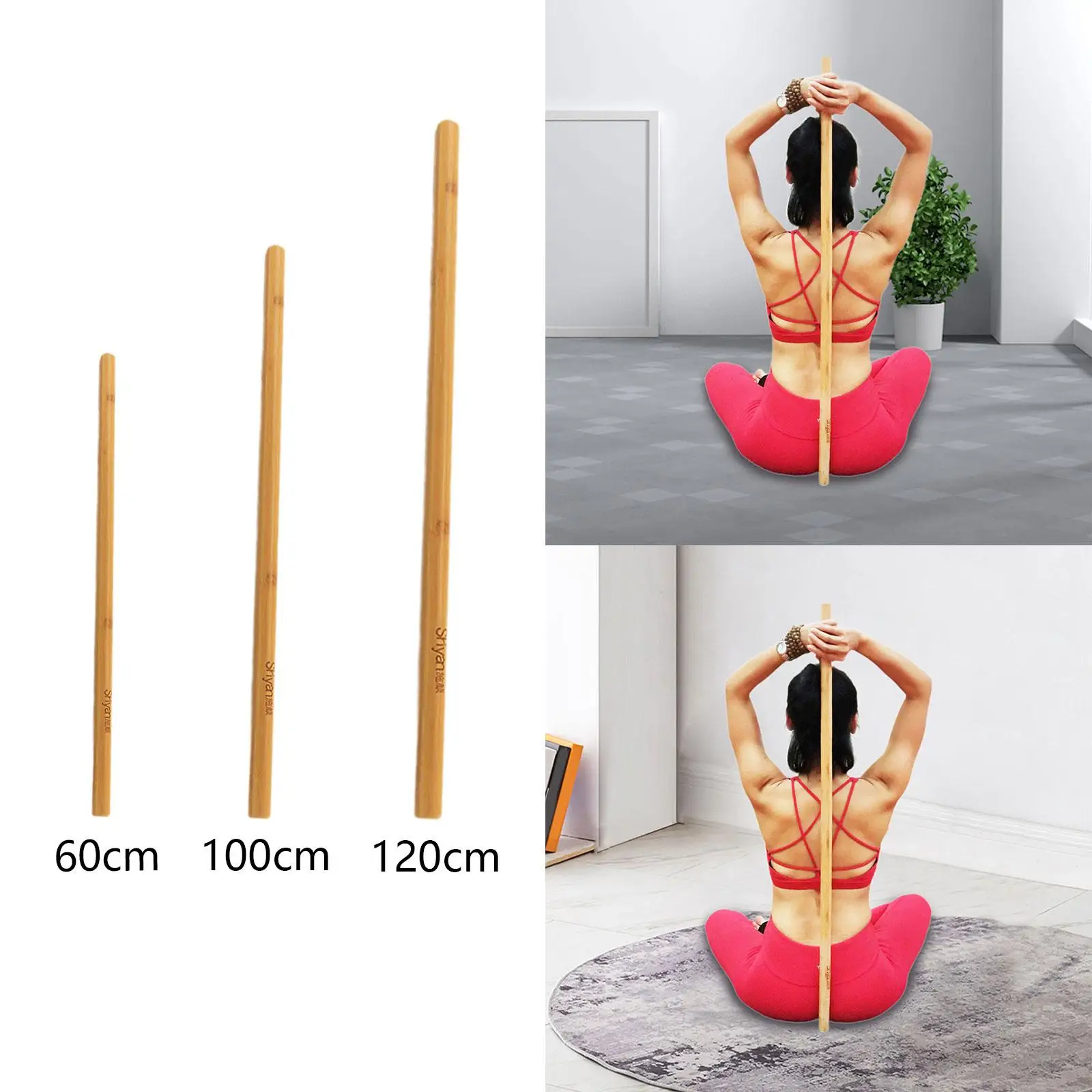 Yoga Stick for Back Alignment And Shoulder Mobility Stretching Tool for Fitness