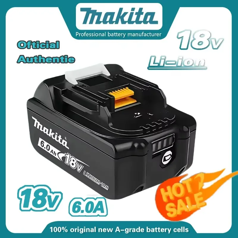 Batteria originale Makita 18V_6AH, batteria ricaricabile per utensili elettrici BL1830 BL1840, BL1850, BL1860B per batteria Makita 18V
