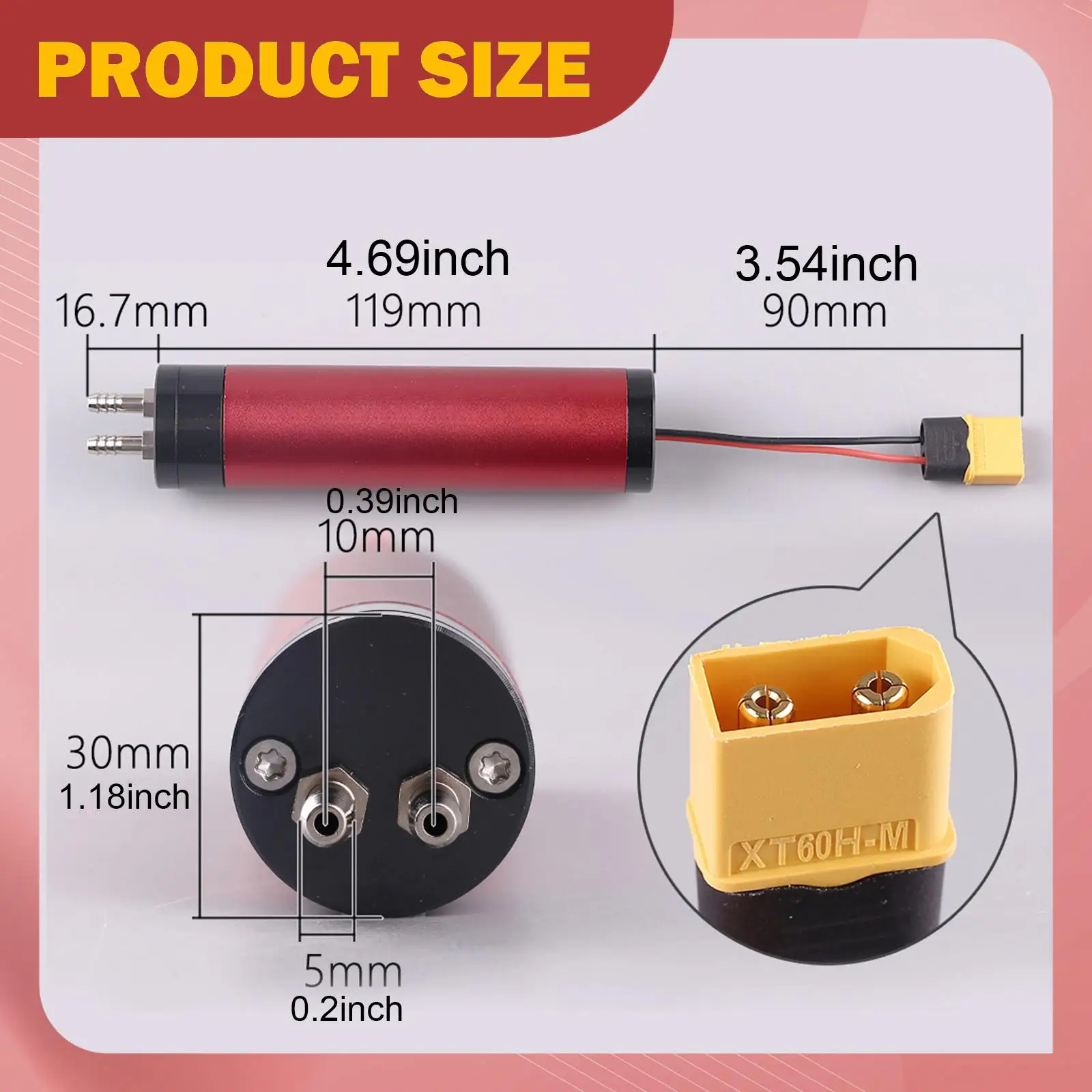 

RC Hobby Electric Pump Practical XT60 Model Compact Mini Multifunction Leakproof Electric Gear Pump for Fixed Wing Turbojet