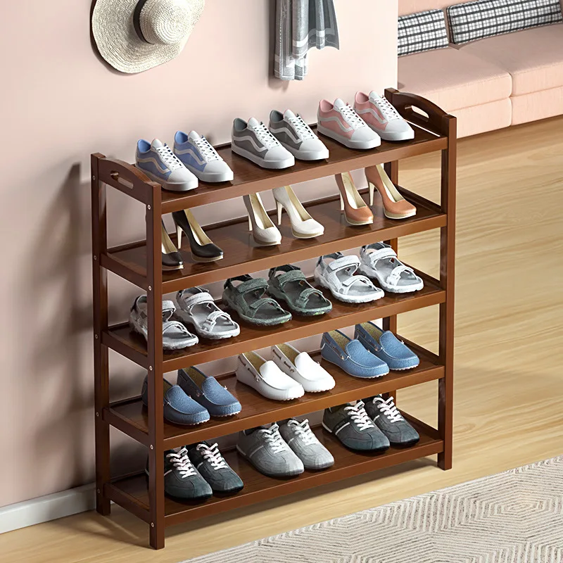 Simple Shoe Rack At The Door, Shoe Cabinet, Shoe Rack, Household Floor-standing Bedroom, Bamboo Slippers Rack
