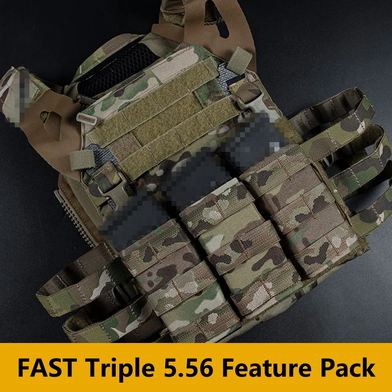 MOLLE-Compatible Triple Magazine Pouch | Lightweight & Durable for Outdoor & Camping | Vest Expansion Design