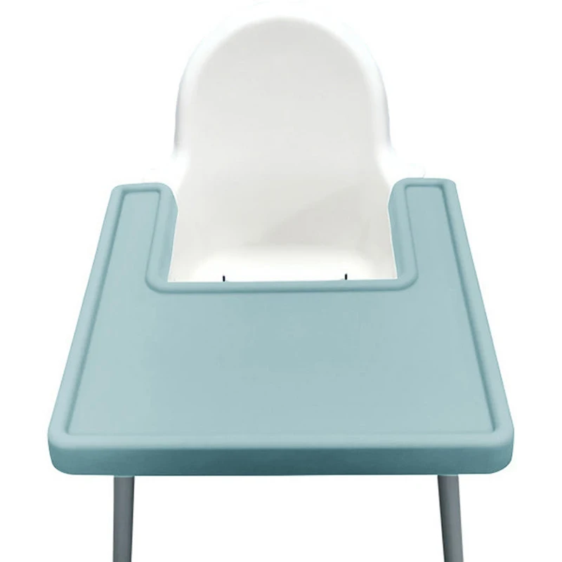 High Chair Placemat for IKEA Antilop Full Covered Baby High Chair Silicone Placemats Toddler Feeding Tray Mat
