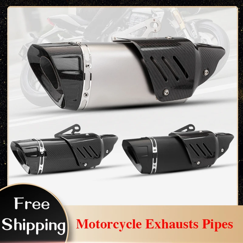 Universal 51mm Motorcycle Exhaust Pipe Muffler Escape Silencer AKR for CBR650 Z900 R3 R6 MT09 K10 for KTM RC 125 250 390