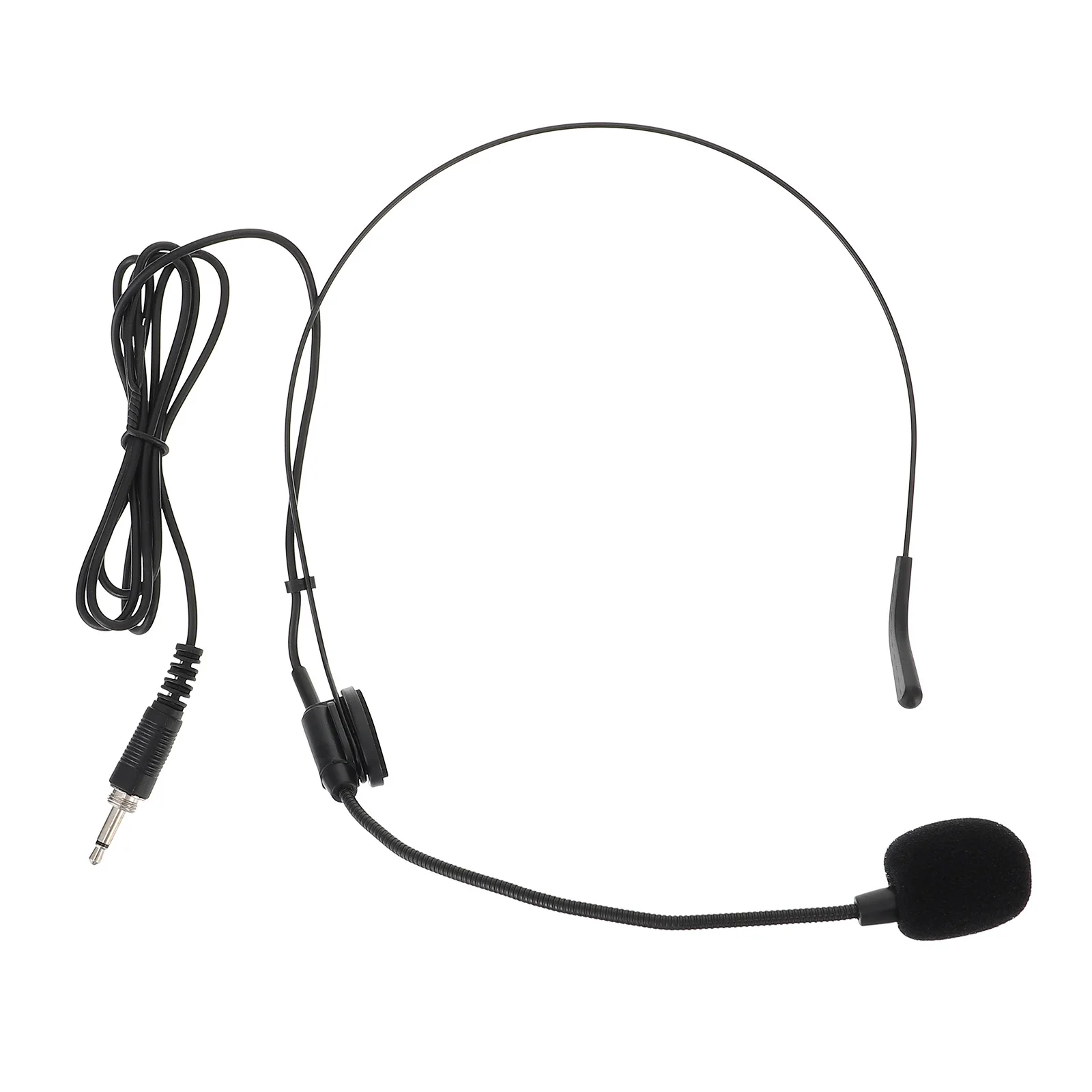 

Head-Mounted Microphone For Speaker Lightweight Flexible Condenser Mic With Copper Head Sponge Earhook Voice Amplifier