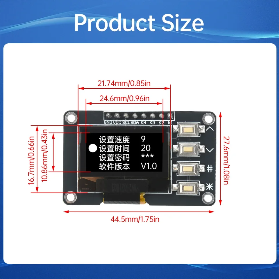 IIC 4-polig 6x 0,96 Zoll OLED Display Modul 128x64 I2C Seriell – Weißes LCD Für Raspberry Pi, Arduino & Co IIC 4-polig 6x 0,96 Zoll OLED Display Modul 128x64 I2C Seriell – Weißes LCD Für Raspberry Pi, Arduino & Co
