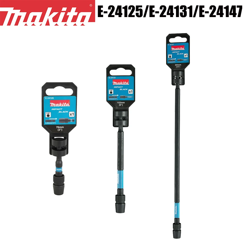 Makita Impact Black Hexagonal Shaft Sleeve Chuck Bit Holder Extension Rod Tool Accessories E-24125/E-24131/E-24147