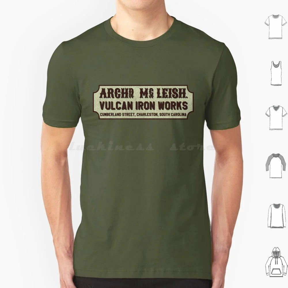 Archibald mcleish vulcan ferro funciona t camisa 6xl algodão legal t história vintage carolina do sul ferro motocicleta bicicleta velho