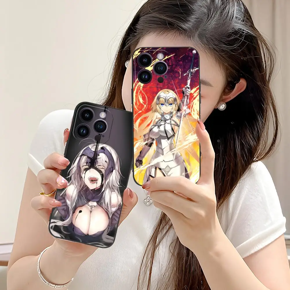 حافظة لهاتف آيفون 16 15 14 13 12 11 X XR XS 8 7 Pro Max Plus غطاء أسود صغير للهواتف الذكية #1