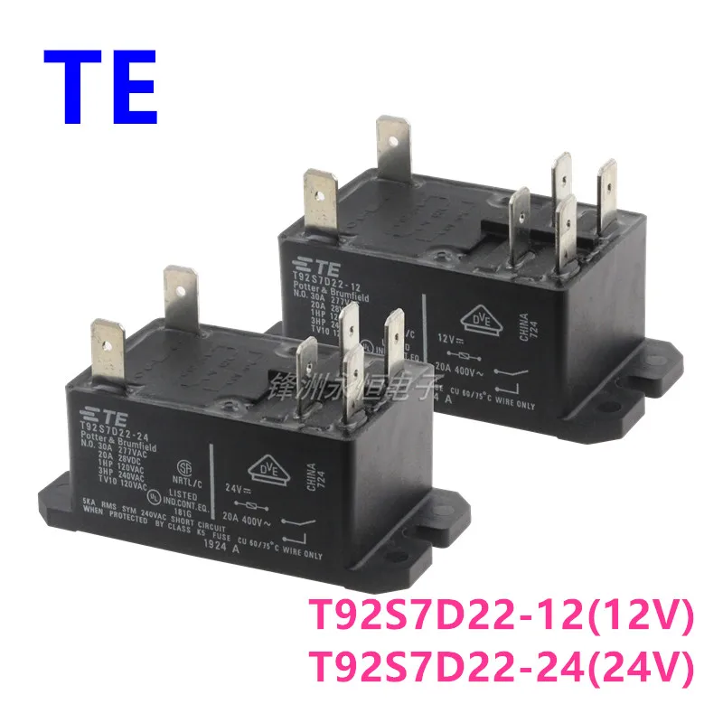 

New Original TE Relay T92S7D22-12 T92S7D22-24 12VDC 24VDC 30A 250VAC 6PIN 12V 24V Power Relay