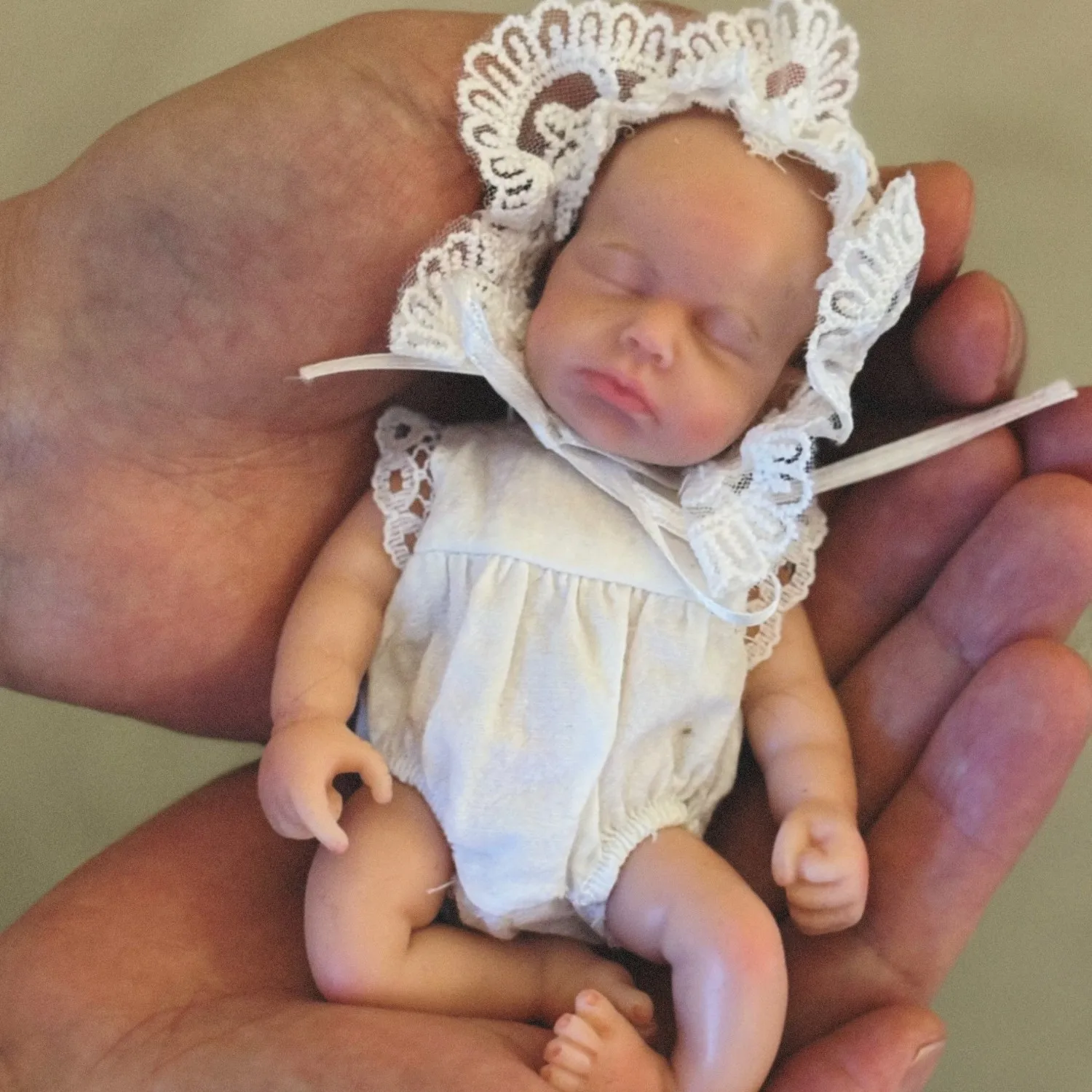 Anjo 인형 6 인치 미니 팜 소녀 Loulou 소프트 솔리드 실리콘 Reborn Doll Sleep Bebe Reborn Doll Pеборн Bebê Reborn Kукла Pеборн