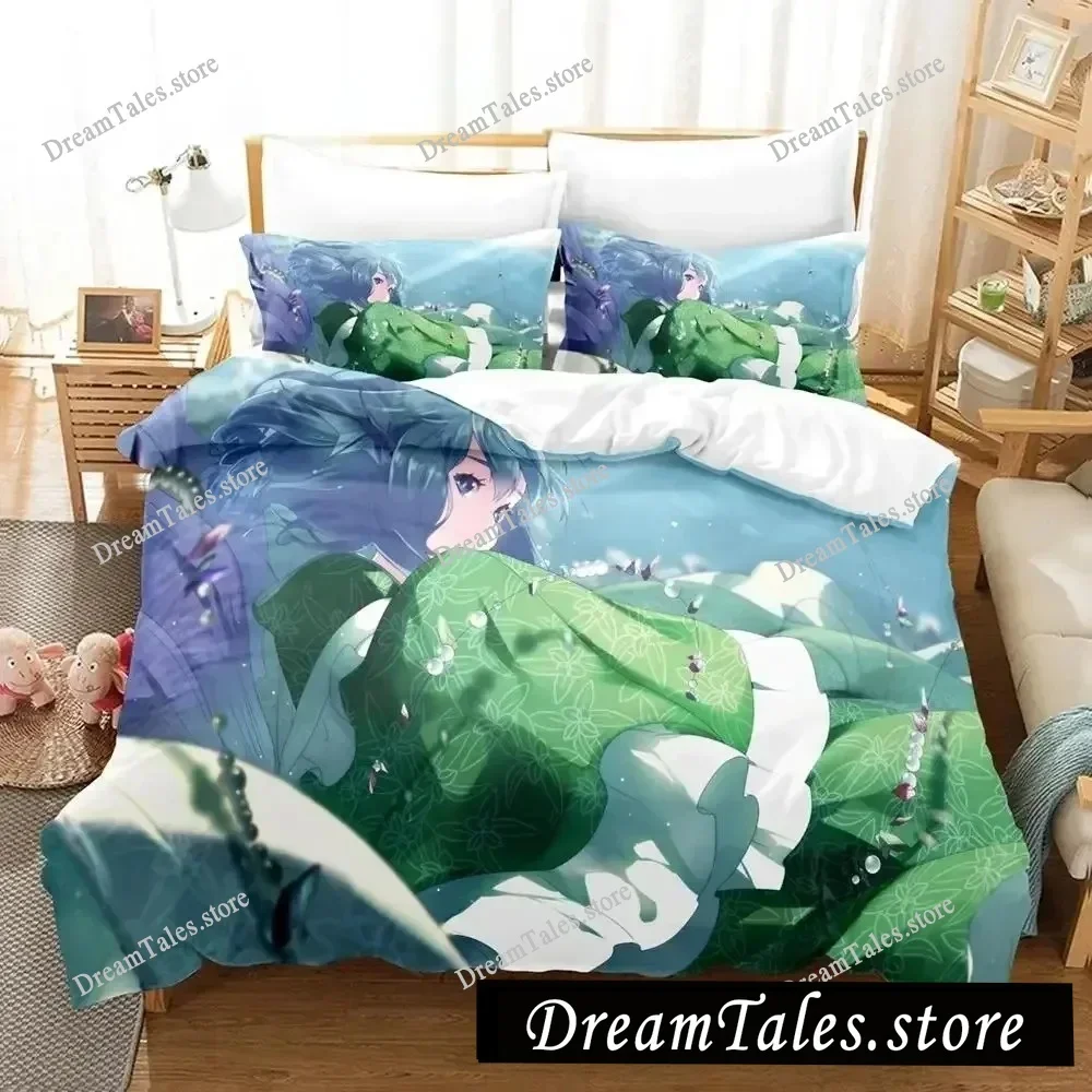 Wakasagihime (Touhou) Bedding Set Single Twin Full Queen King Size Bed Set Aldult Kid Bedroom Duvetcover Sets Bed Sheet Set