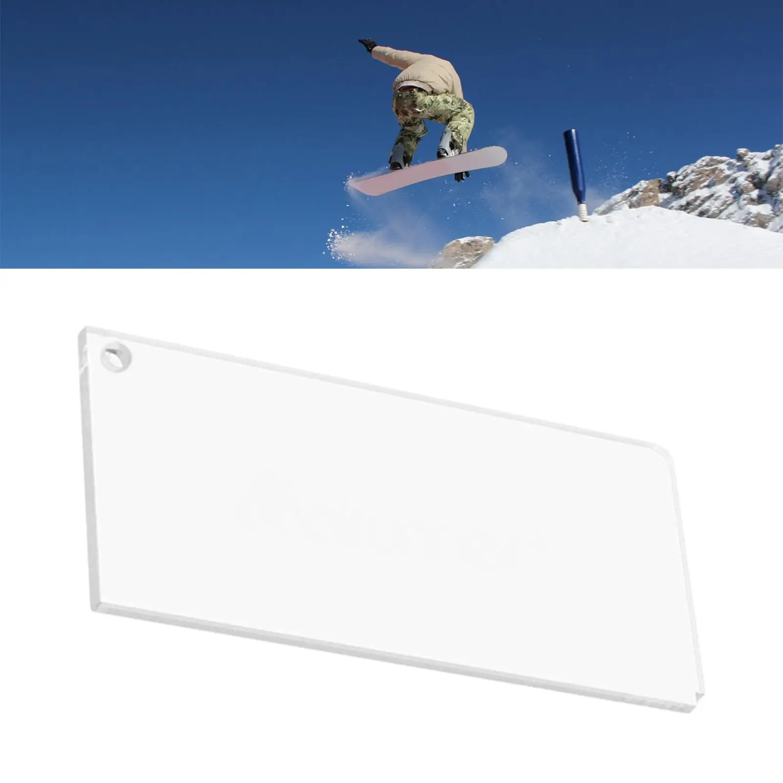 

Snowboard Wax Scraper Protable Acrylic Ski Wax Scraper With Right Notch Snowboard Clean Scraper For Skiing Snowboard Accessories