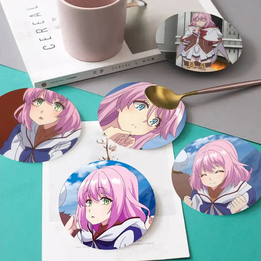 1pc Ellen Anime Characters Wooden Coaster Colour Printing Cup Mat Home Desk Decoration Gifts