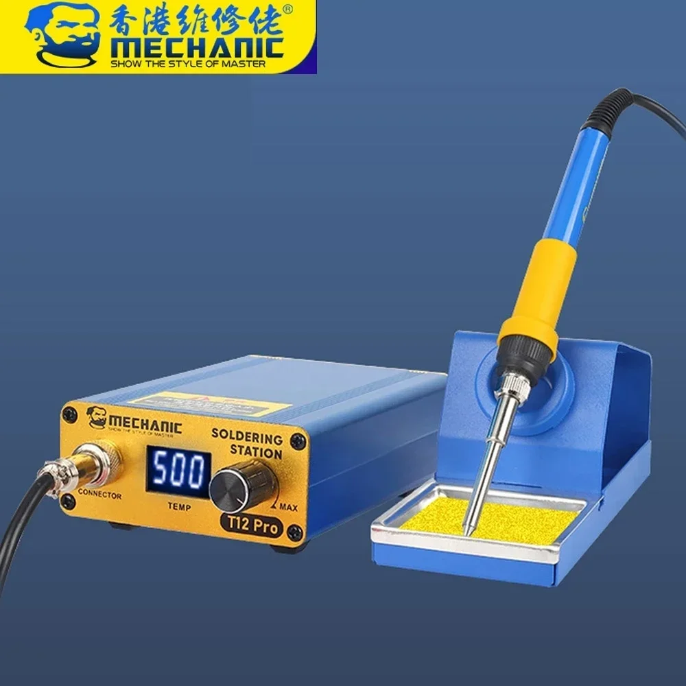 ช่าง T12 Pro LED Digital Display สถานีบัดกรี Anti-Static สถานีทําความร้อนสําหรับซ่อมโทรศัพท์สนับสนุน OT Series เคล็ดลับเหล็ก