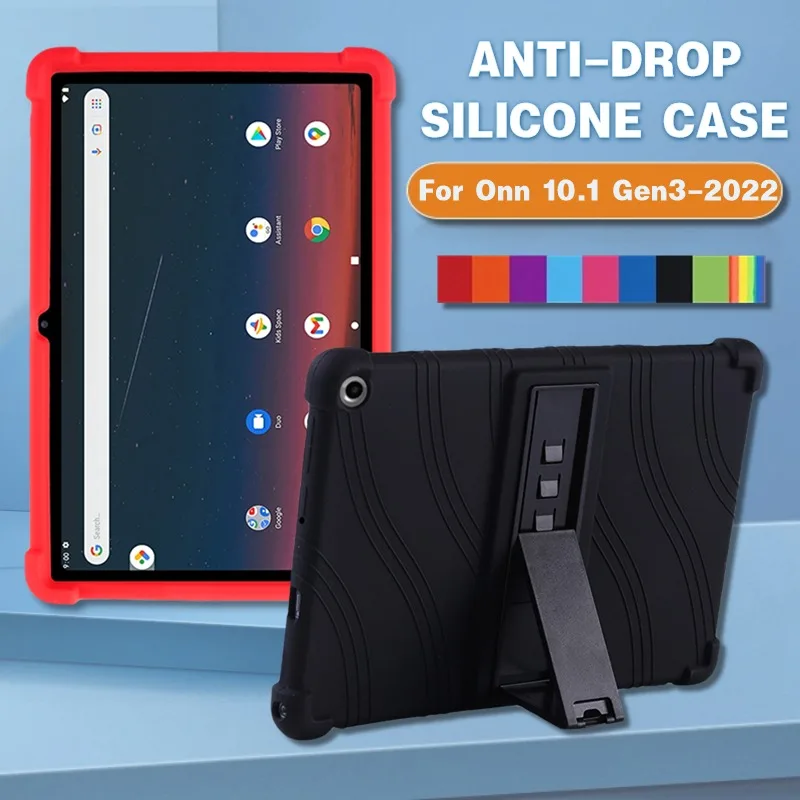 For Walmart Onn 10.1 Tablet Gen 3 2022 Model 100071485 Case Tablet Shockproof Cover Soft Silicon Stand Protective Shell