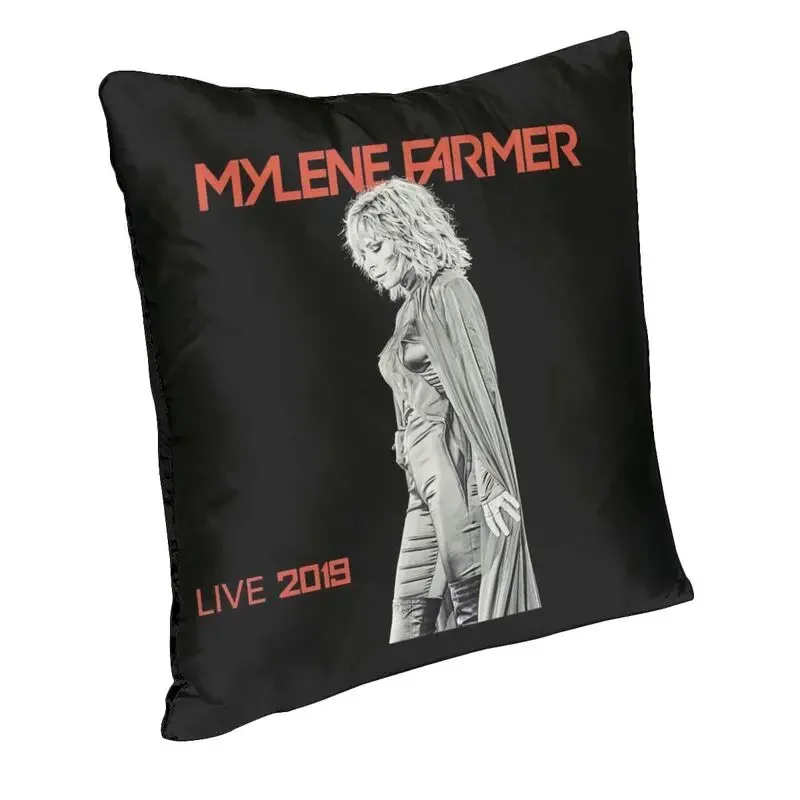 Personalized Custom Mylene Farmer Modern Throw Pillow Covers Bedroom Decoration French Singer Cushions for Sofa Outdoor Cushion