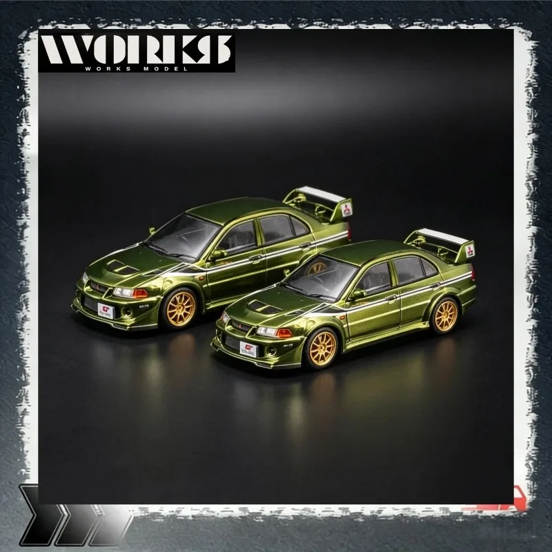 Modèle de voiture en alliage Mitsubishi Evolution 2026TDE-1:64, jouet pour garçons, objet de collection et de décoration.