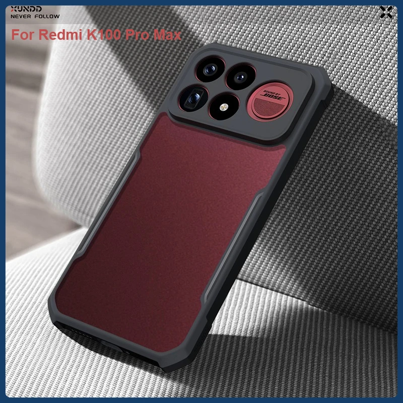 Xundd Coque Case For Xiaomi Redmi K100 Pro Max Airbags Shockproof Matte Hard PC + Soft TPU Anti-fall Protection Phone Cover