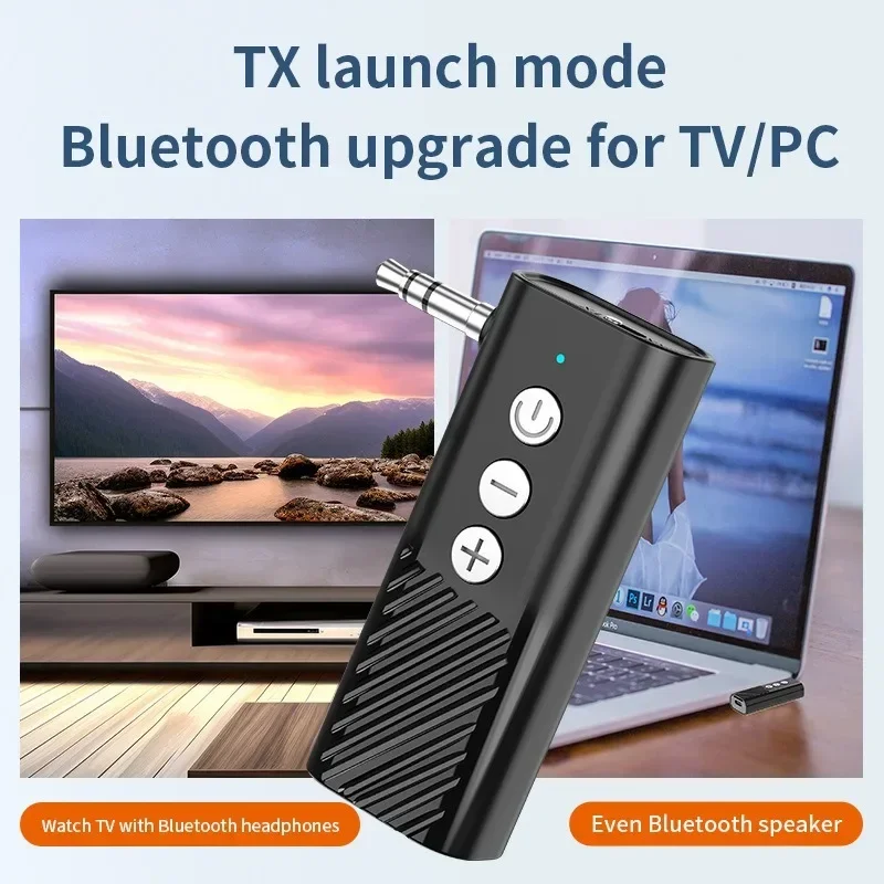 3 IN 1 Wireless Receiver Sender Bluetooth 5.3 Unterstützung TF Karte Übertragung mit 3,5 MM Metall für TV Kopfhörer Auto