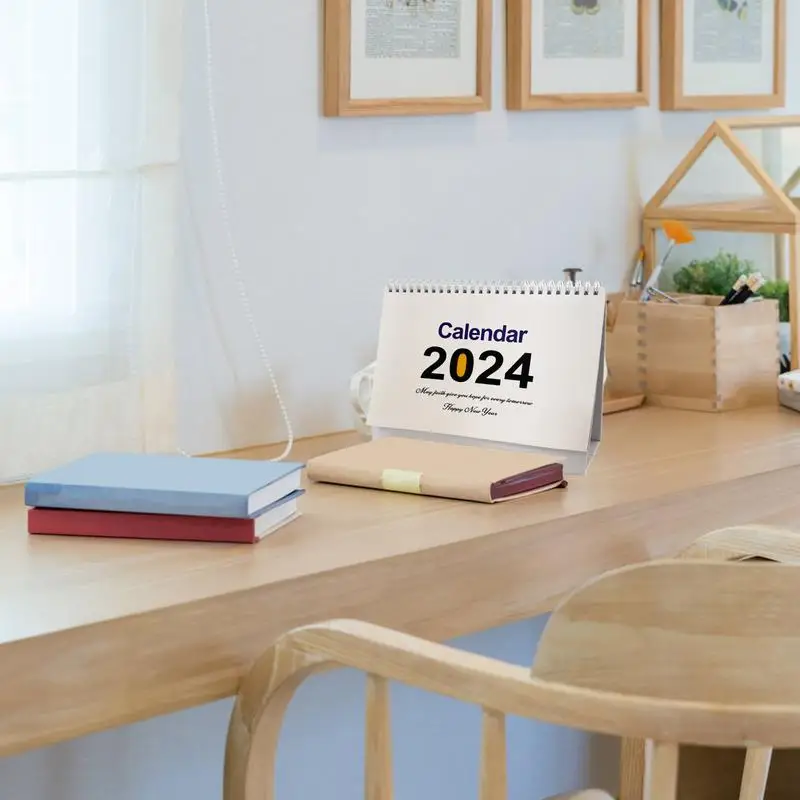 Calendario de escritorio de pie para decoración de mesa, 2024, 2024, oficina, hogar