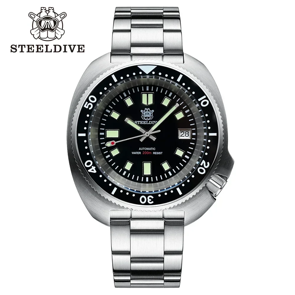 STEELDIVE SD1974L New Multi Color Dial Mechanical Men\'s Wristwatch NH35 Movement Luminous 200M Waterproof Watch