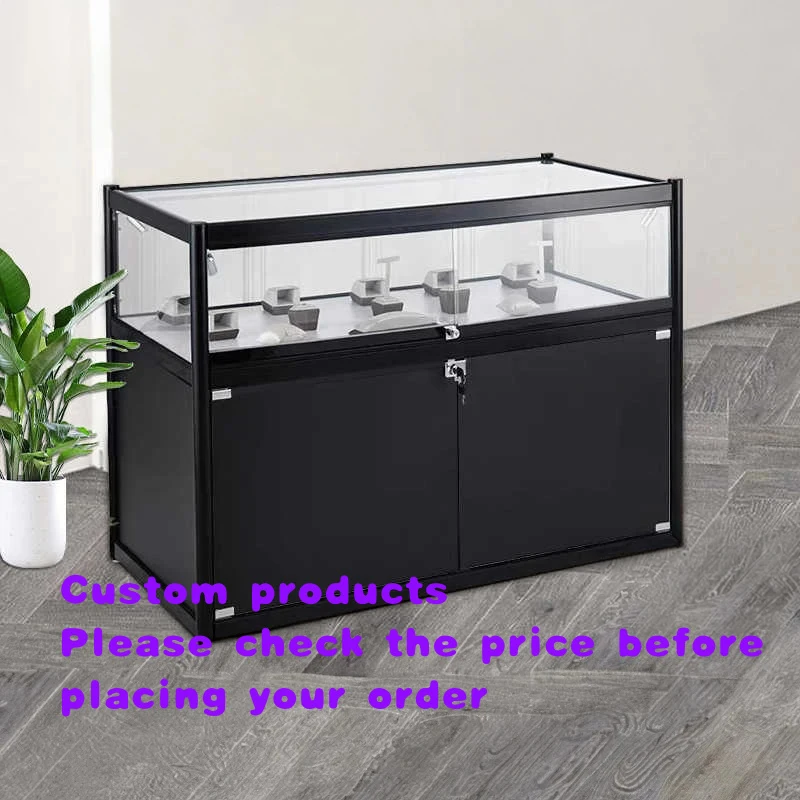 custom.Customized large-capacity grocery glass cabinet，Furniture display cabinet retail stores with LED lights add
