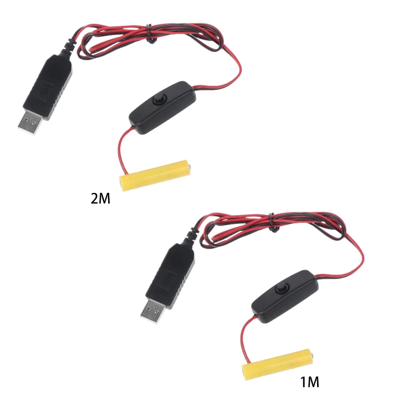 AAA Battery Eliminator USB Power Supply Cable Replace 1x AAA Battery for Radio Electric Toy Clock LED Light with Drop Shipping