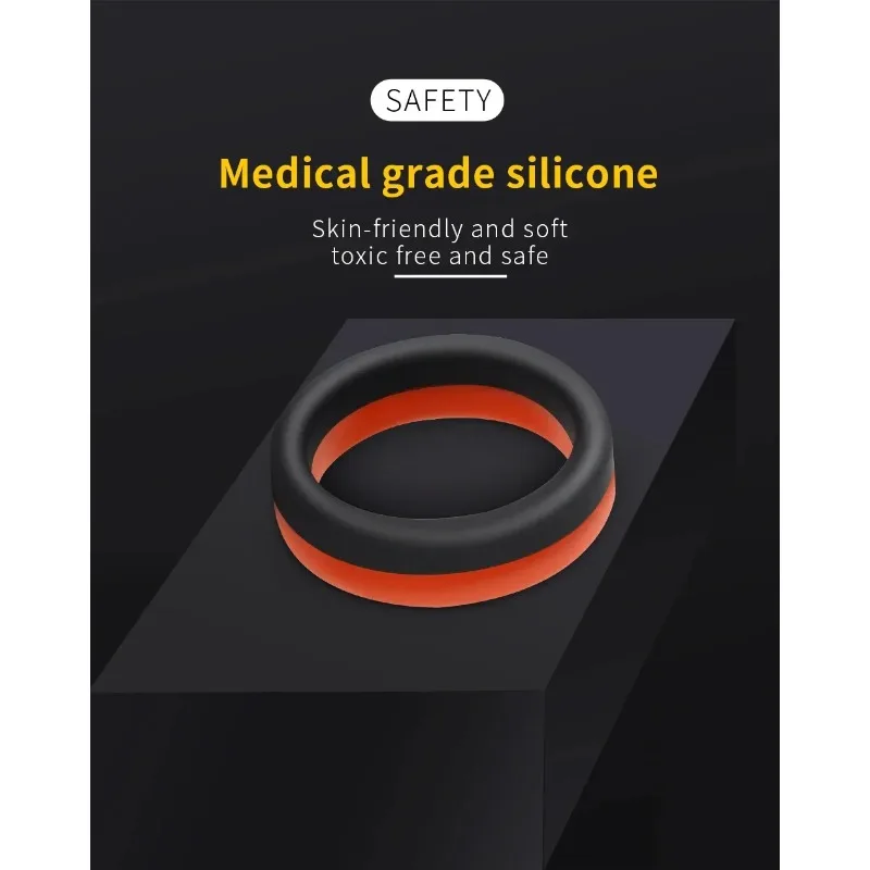 1pcs/set Penis Ring Delay Ejaculation Silicone Reusable Semen Cock Rings on for Men Enlargement Sex Toys For Men Couple Rings - view 4
