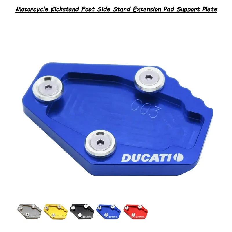 

Motorcycle CNC Kickstand Foot Side Stand Extension Pad Support Plate For DUCATI MONSTER 795 796 821 1200 1200S Multistrada 1200