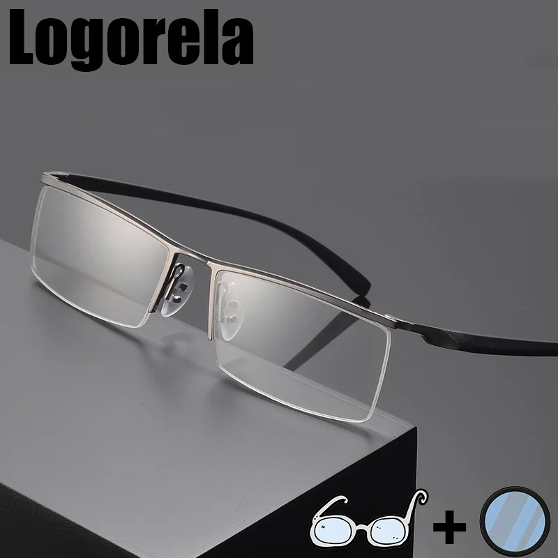 

Logorela P8190 Alloy Glasses Frame Men Prescription Eyeglasses Vintage Square Spectacles Myopia Optical Frames Eyewear