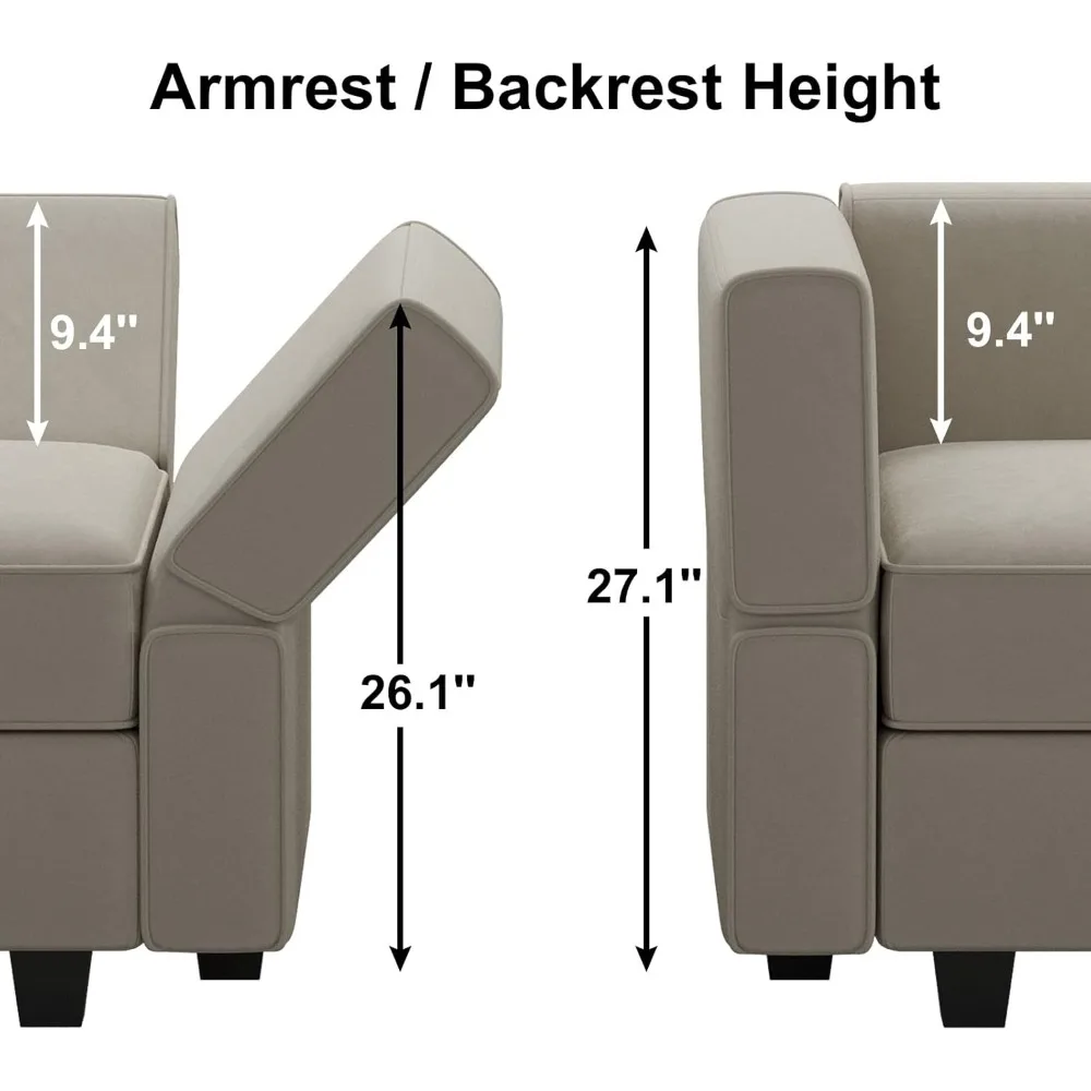 Modular Sectional Sofa with Storage Seat Oversized U Shaped Couch with Reversible Chaise Sofa Set