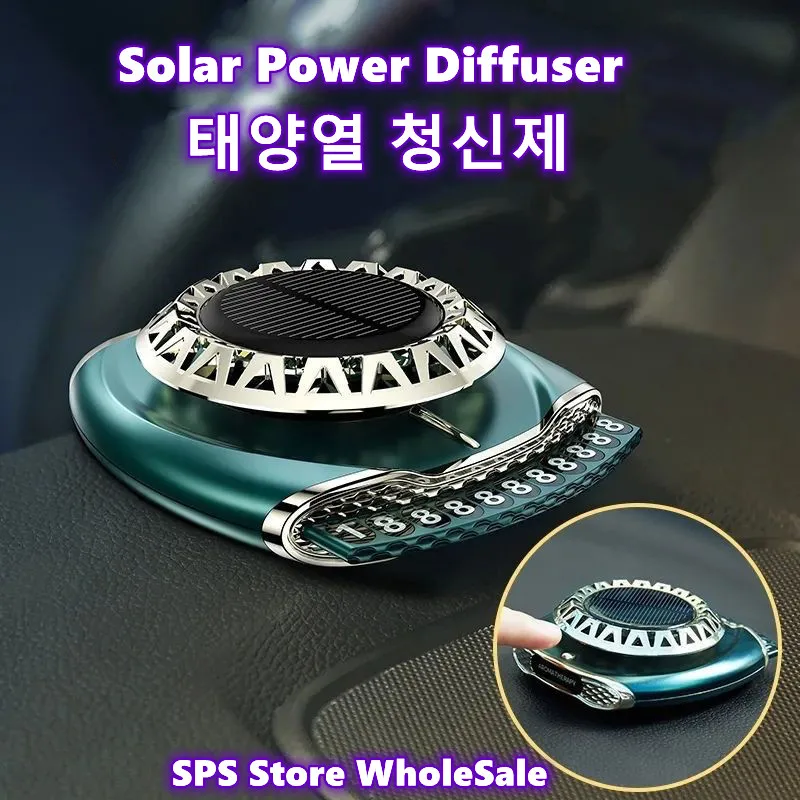 SPS WholeSale Solar Power Aroma Ornament Cool Spinning Solar Energy Ornament Decoration Car Dashboard Rotating Aroma Decor