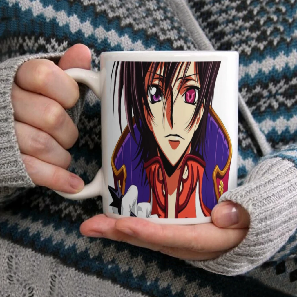 Anime Code Geass Lelouch Ceramic Mug Perfect for Coffee Tea Double Sided Design for Unique Gift Idea