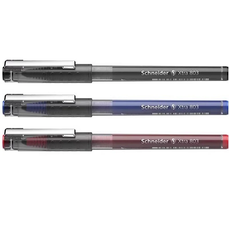

Pack of 3 - Schneider 803 Liquid Gel Ink Pen 0.5mm Waterproof BallPoint Pen Quick-drying Signature Pen Office School Supplies
