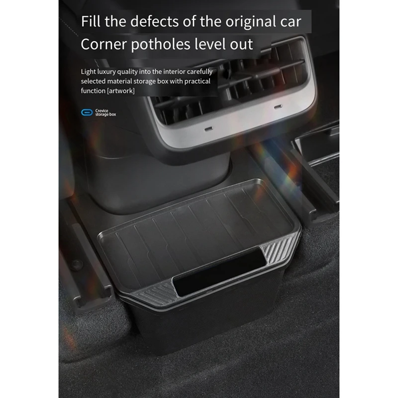 Rear Seat Storage Box Car Storage Box Car Trash Can For Tesla Model Y Car Storage Decoration Parts Accessories
