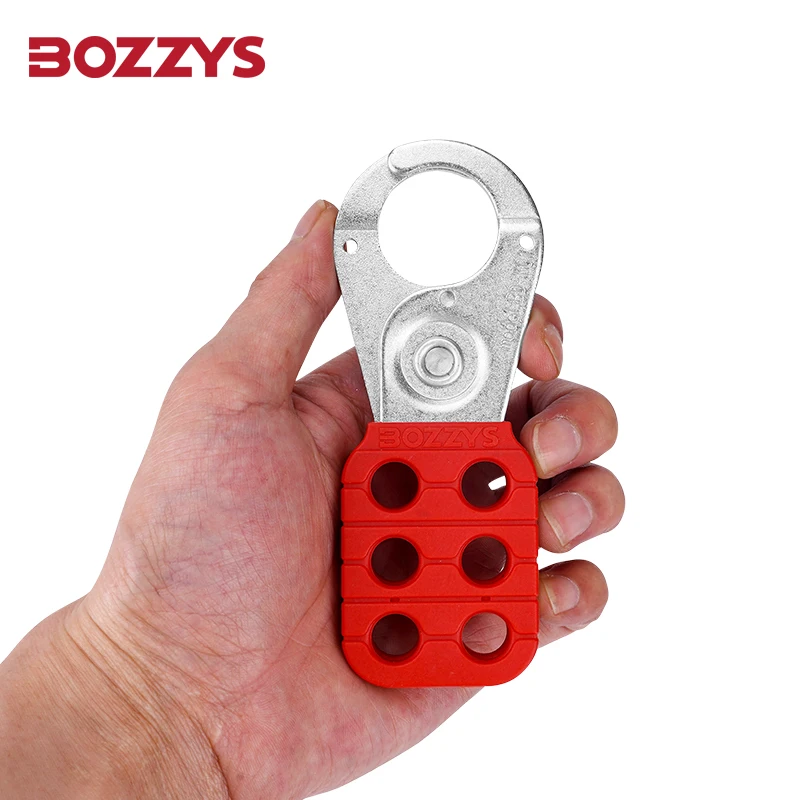 BOZZYS Industrial Lockout Hasp, OSHA Compliant LOTO Energy Isolating Device, 25mm 6 Holes for Chemical & Power Maintenance