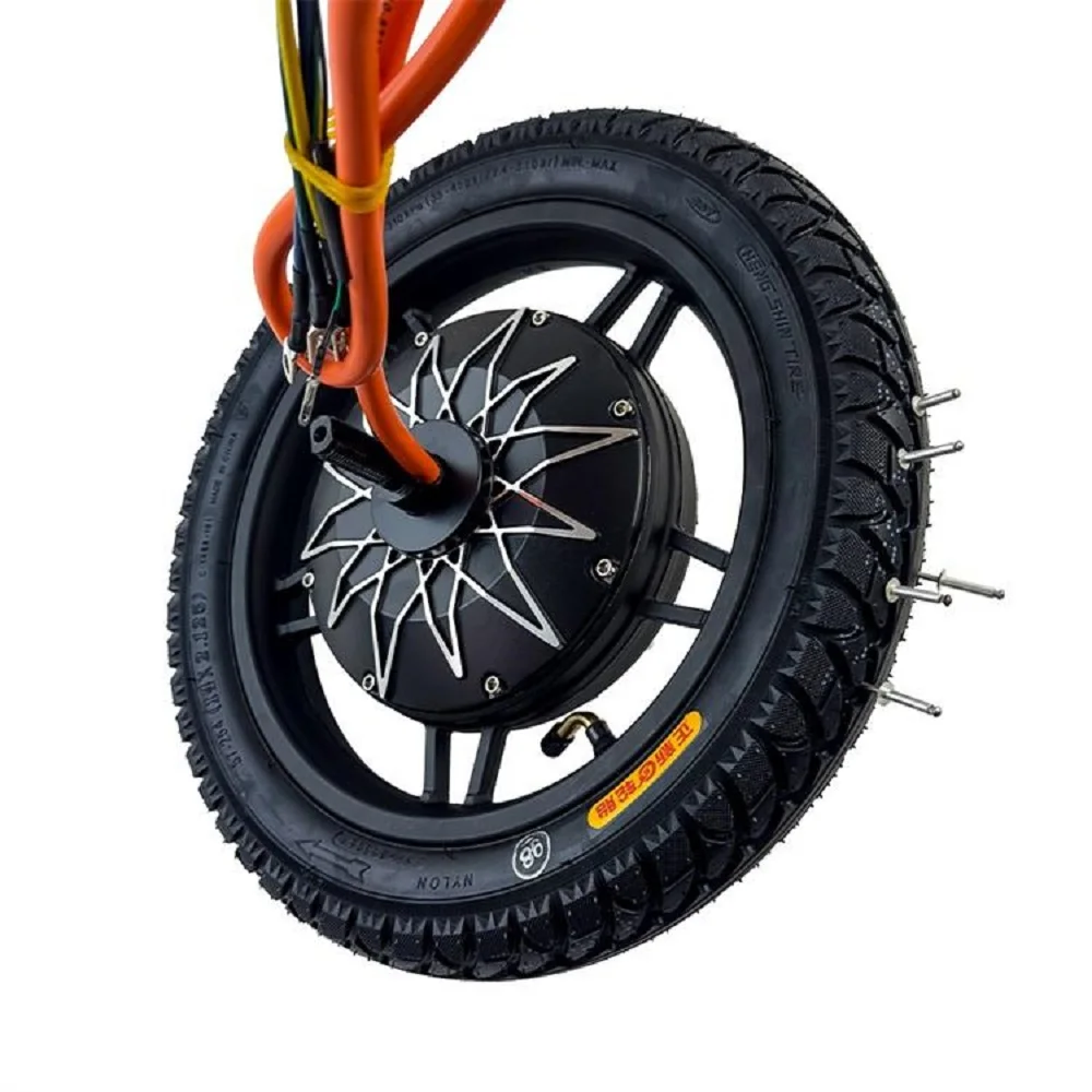 AliExpress 48V1500W 60V72V 3500W 5000W Bicycle DC Electric Brushless Rear Drive 14 Inch Hub Motor for Ebike Hub Motor with Tire