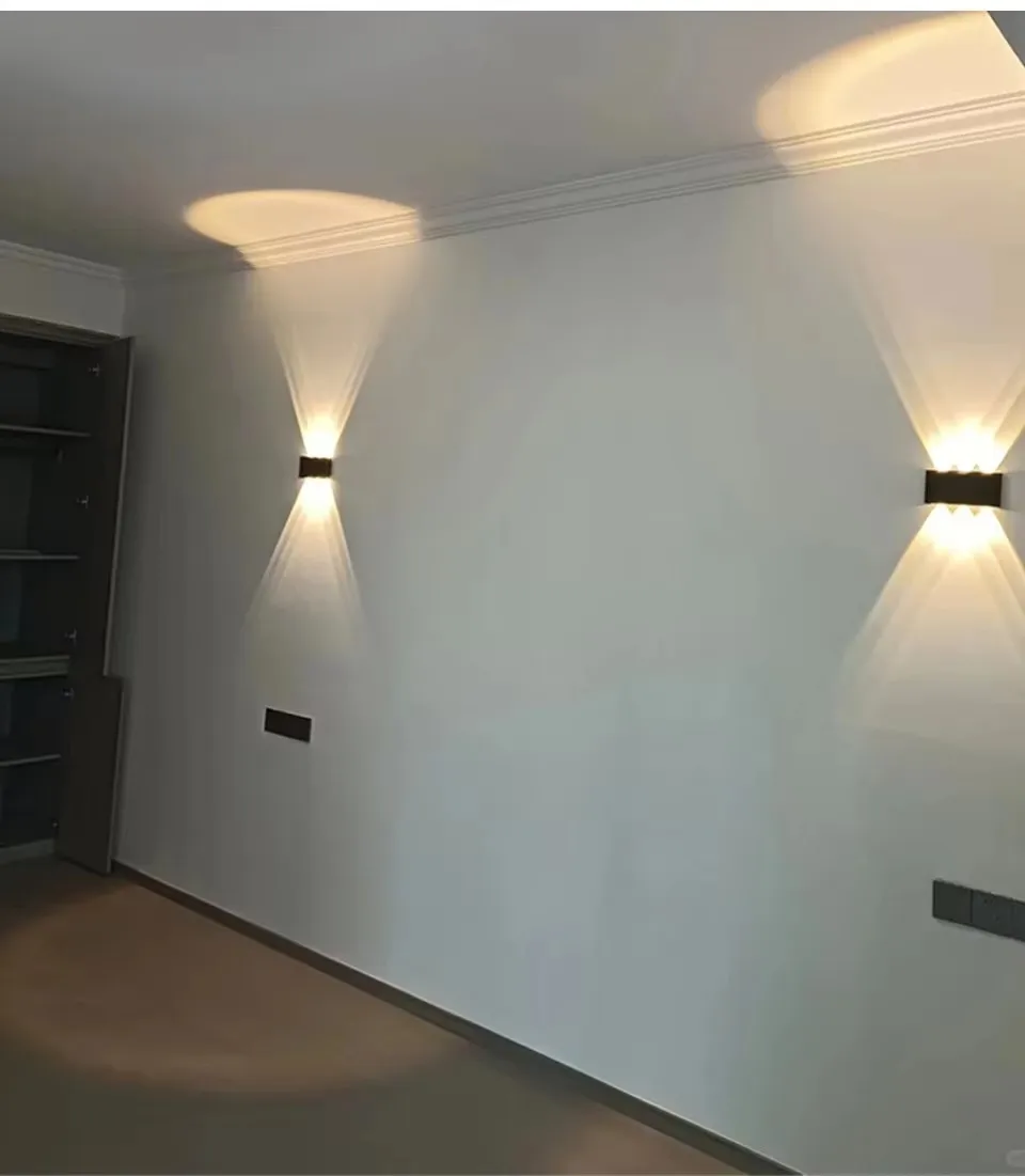 DC12V 24V/AC110V 220V Wall Lamp Led Aluminum Outdoor Indoor Ip65 Up Down  Modern For Home Stairs Bedroom Bedside Bathroom Light