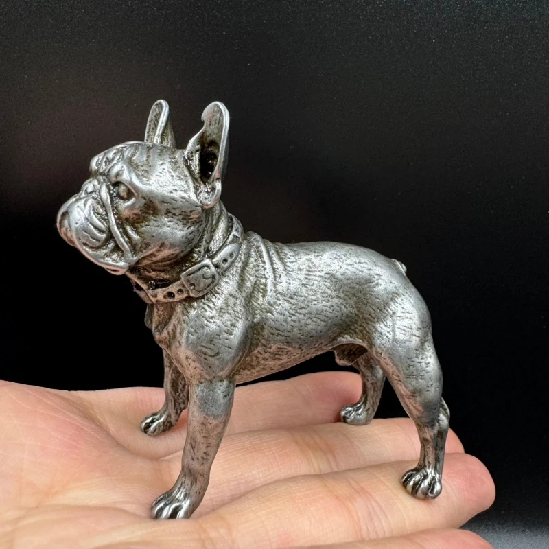 

Little Fairy/ White Copper Sky Iron Bulldog Desktop Miniature Tea Pet Ornaments Animal Living Room Home Desktop Decoration Craft