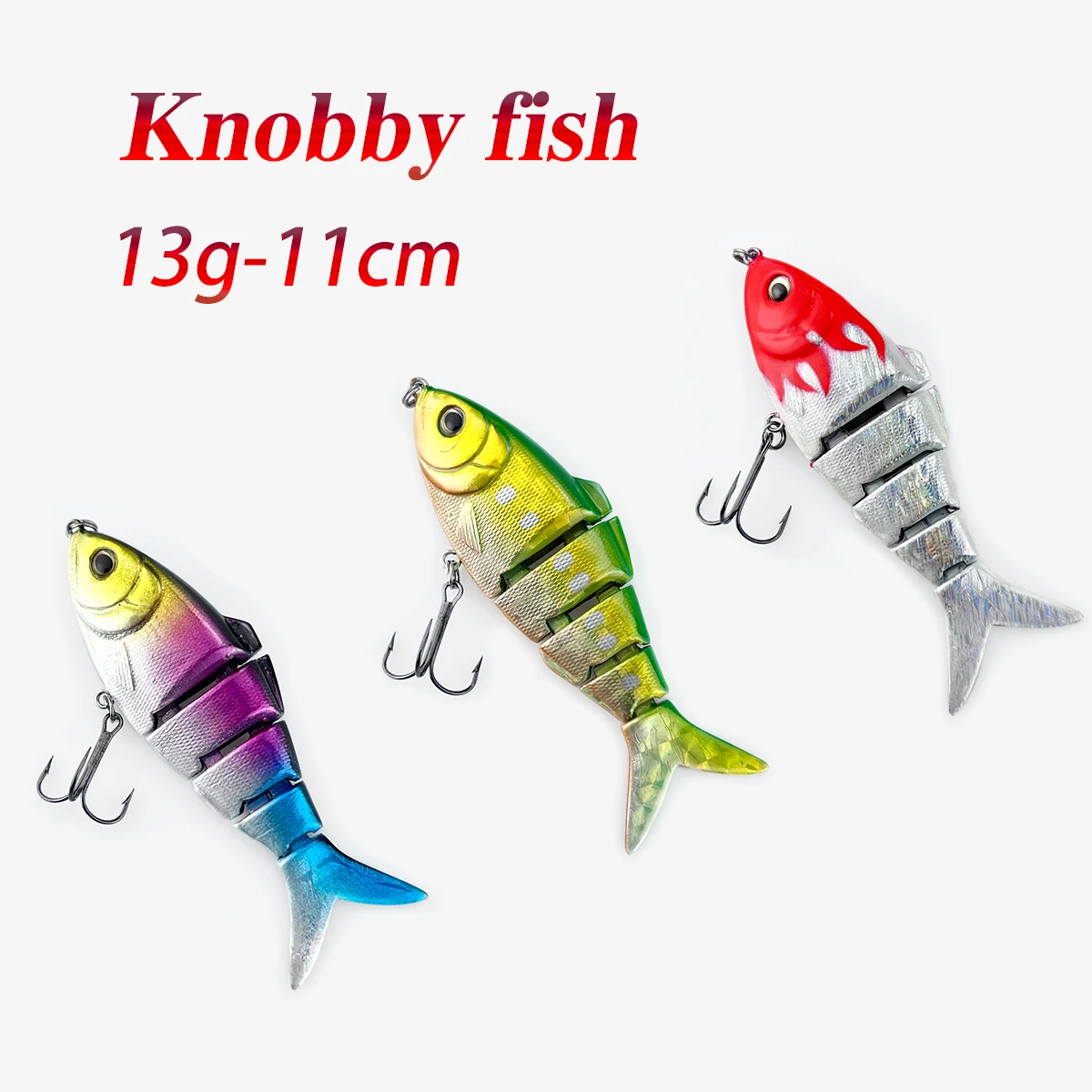 Fake Bait Knobby Fish 13g 11cm With Treble Hook Fishing Tackle Long-Distance Casting fishing Freshwater Sea water For Fishing